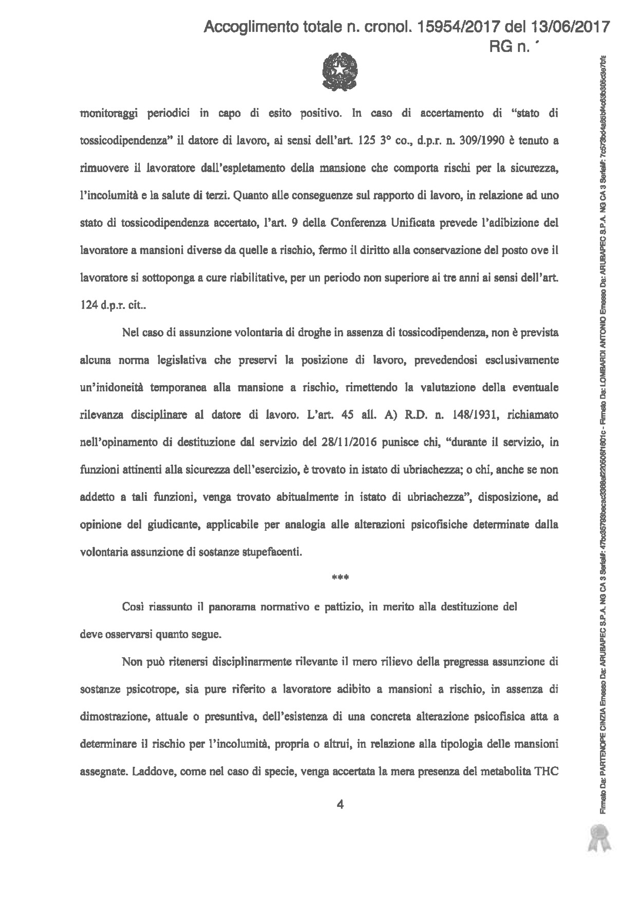 Tribunale di Milano sentenza 13 giugno 2017 n. 15954 Cortolex